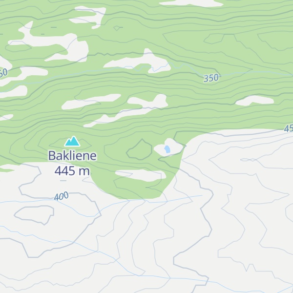 Map of Fuglåsdalsbakveggen