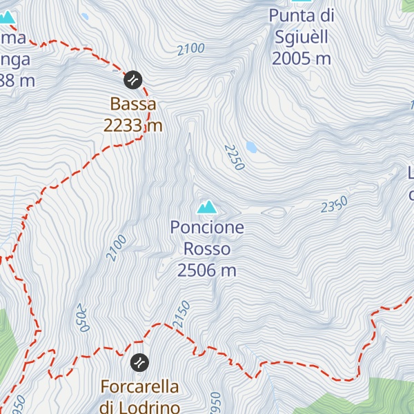 Map of Poncione Rosso