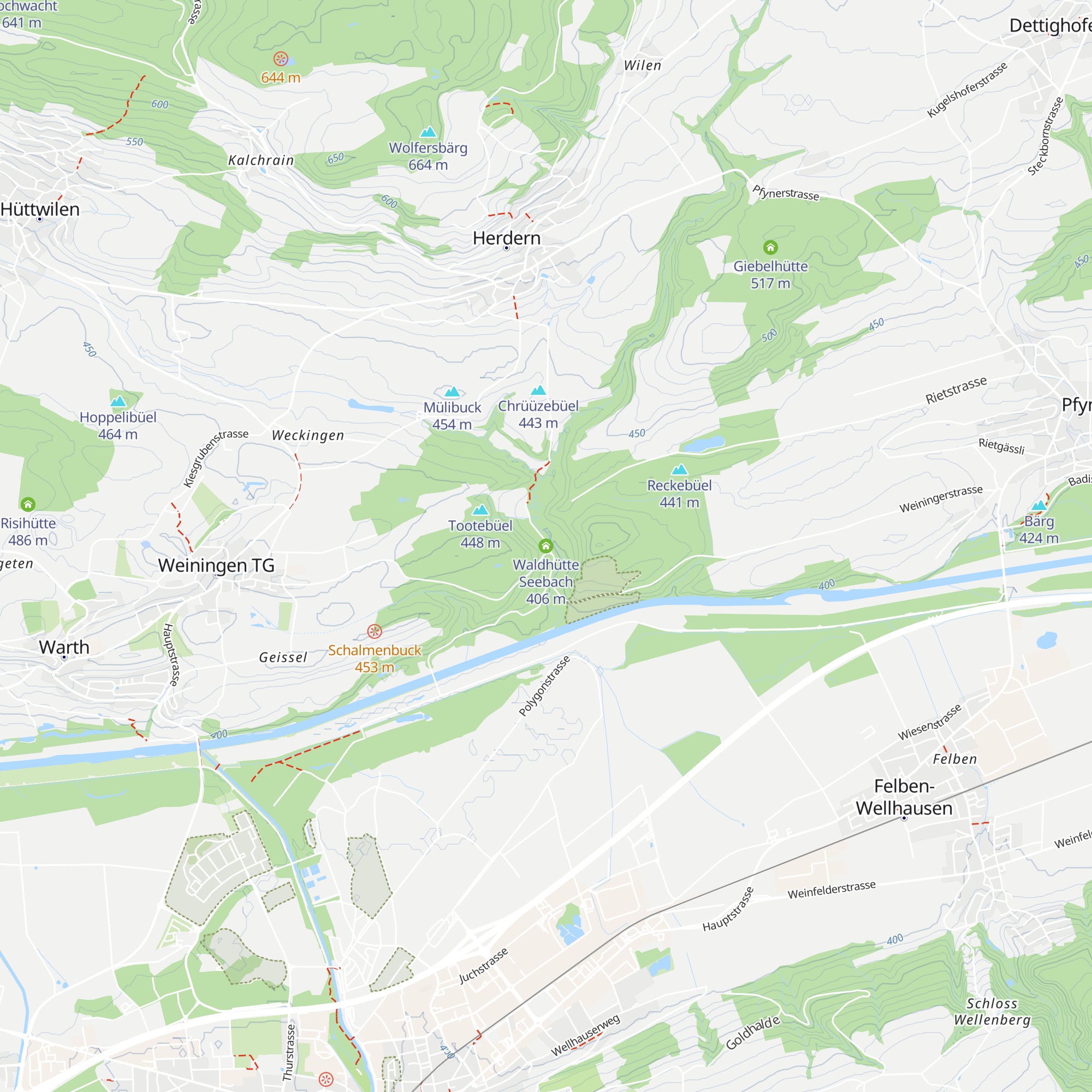 Waldhütte Seebach map