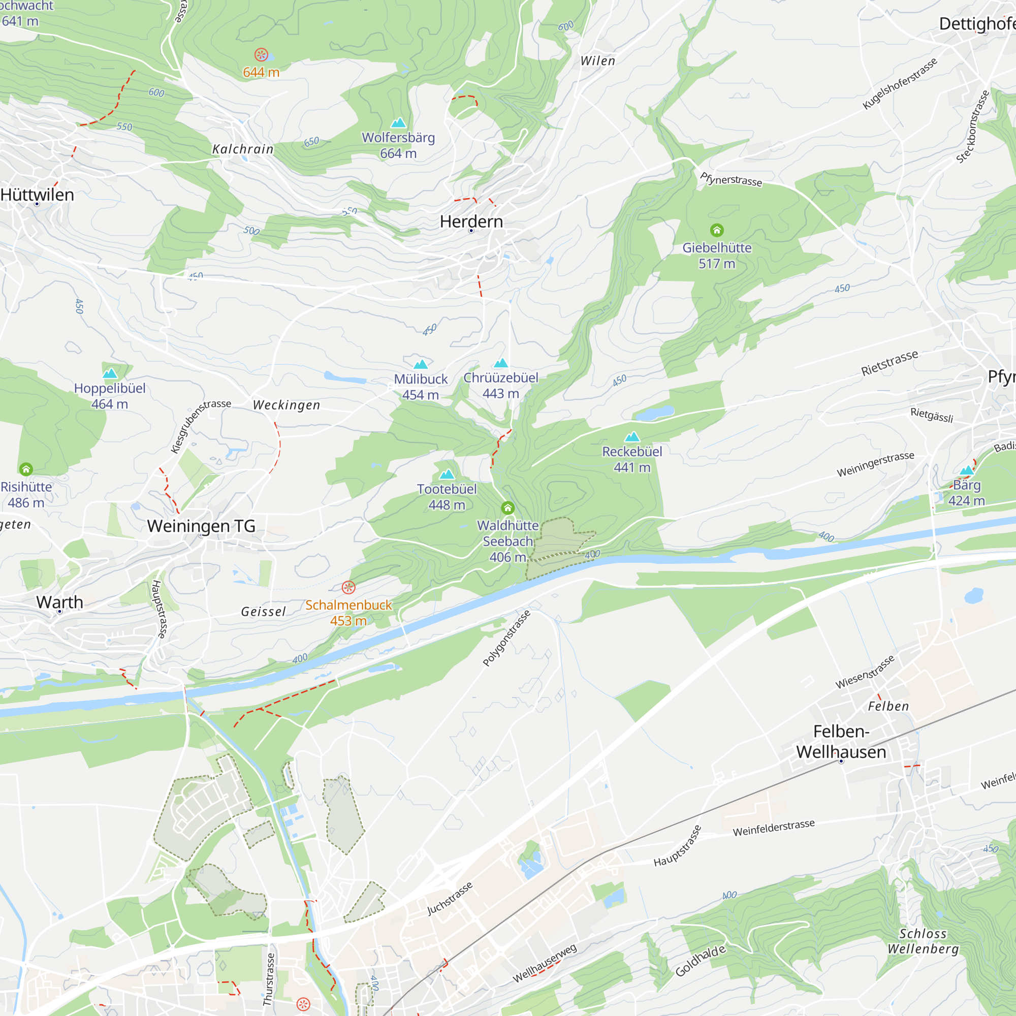Waldhütte Seebach map