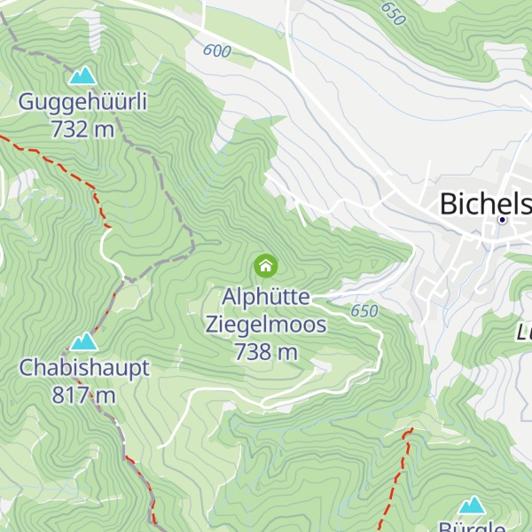 Map of Alphütte Ziegelmoos