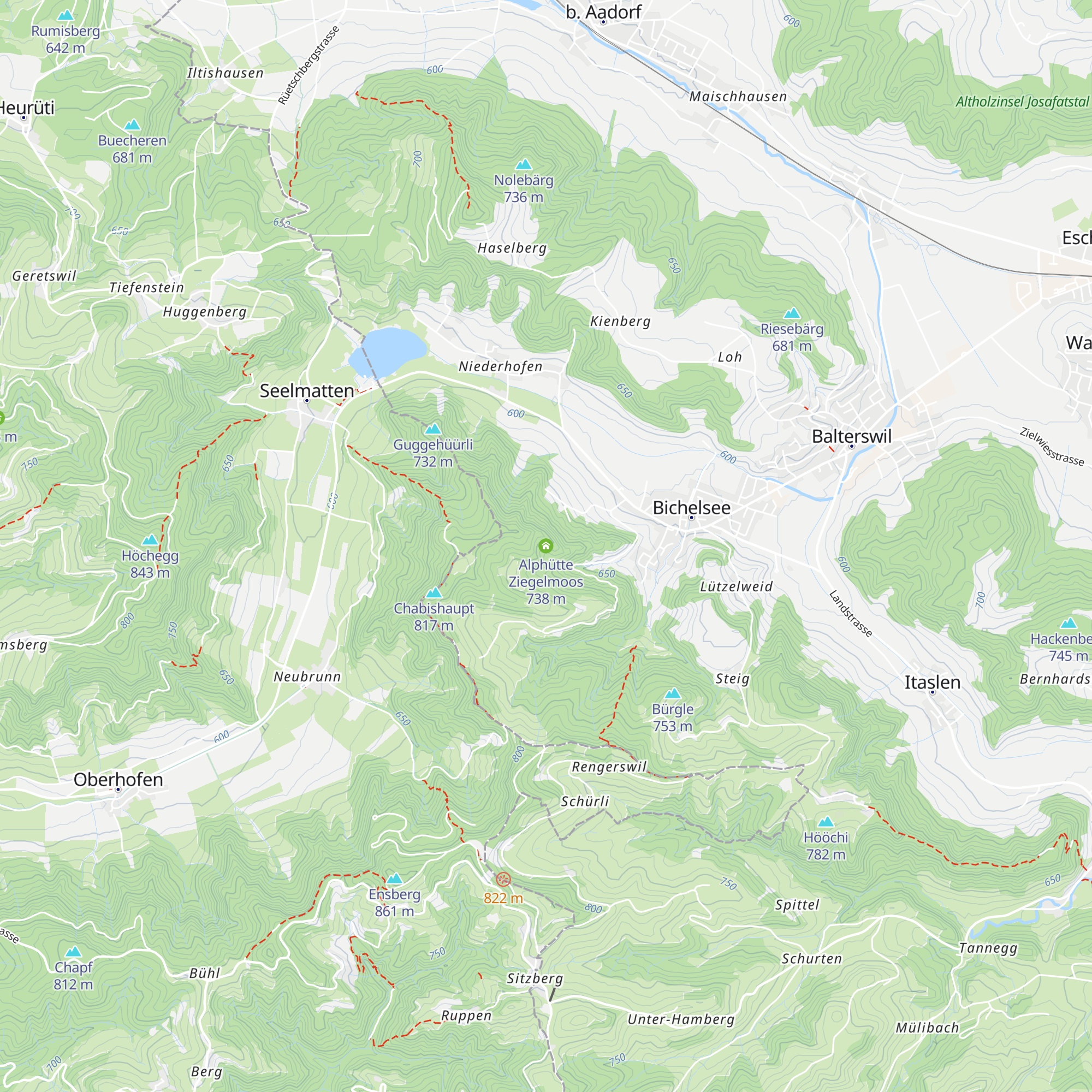 Alphütte Ziegelmoos map