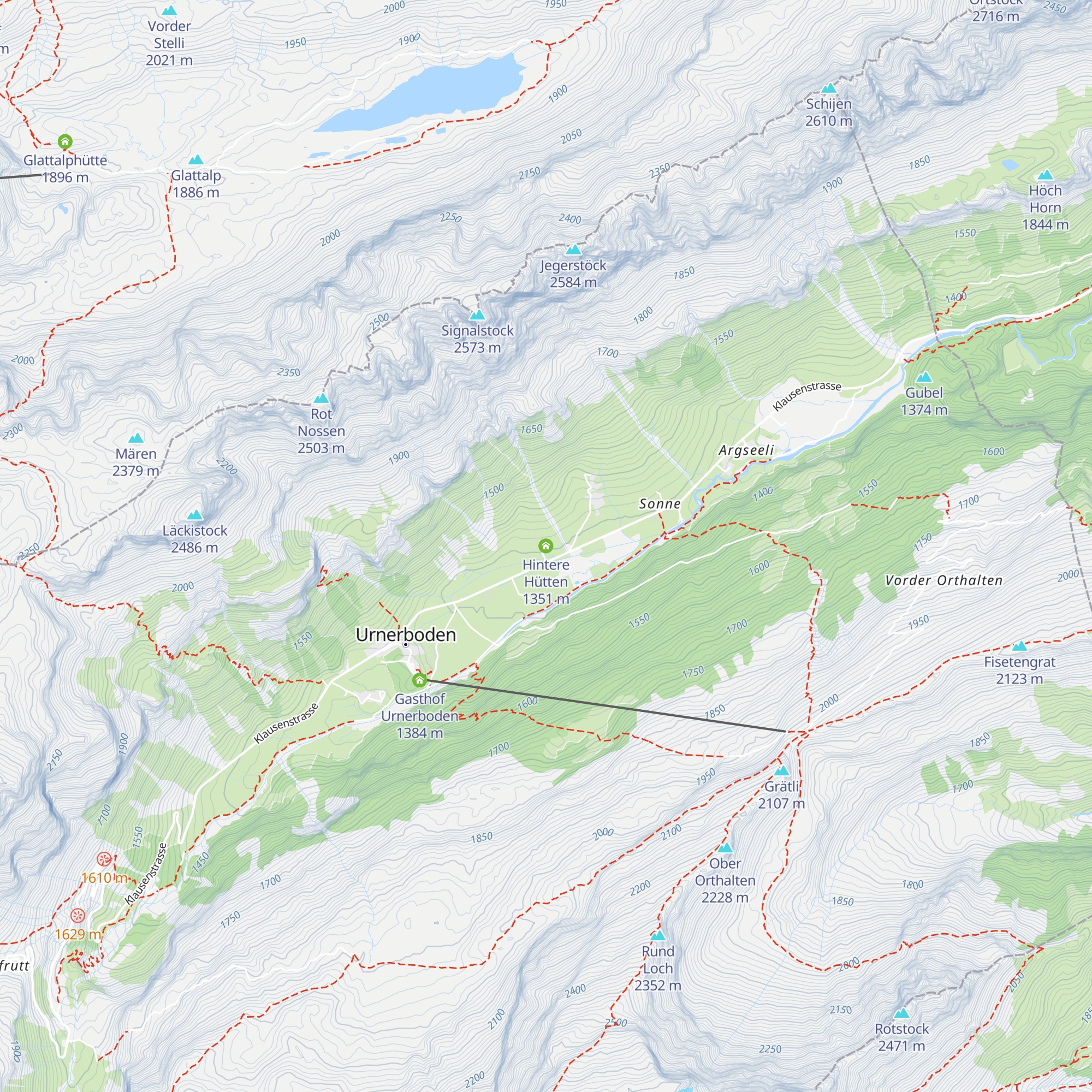 Hintere Hütten map