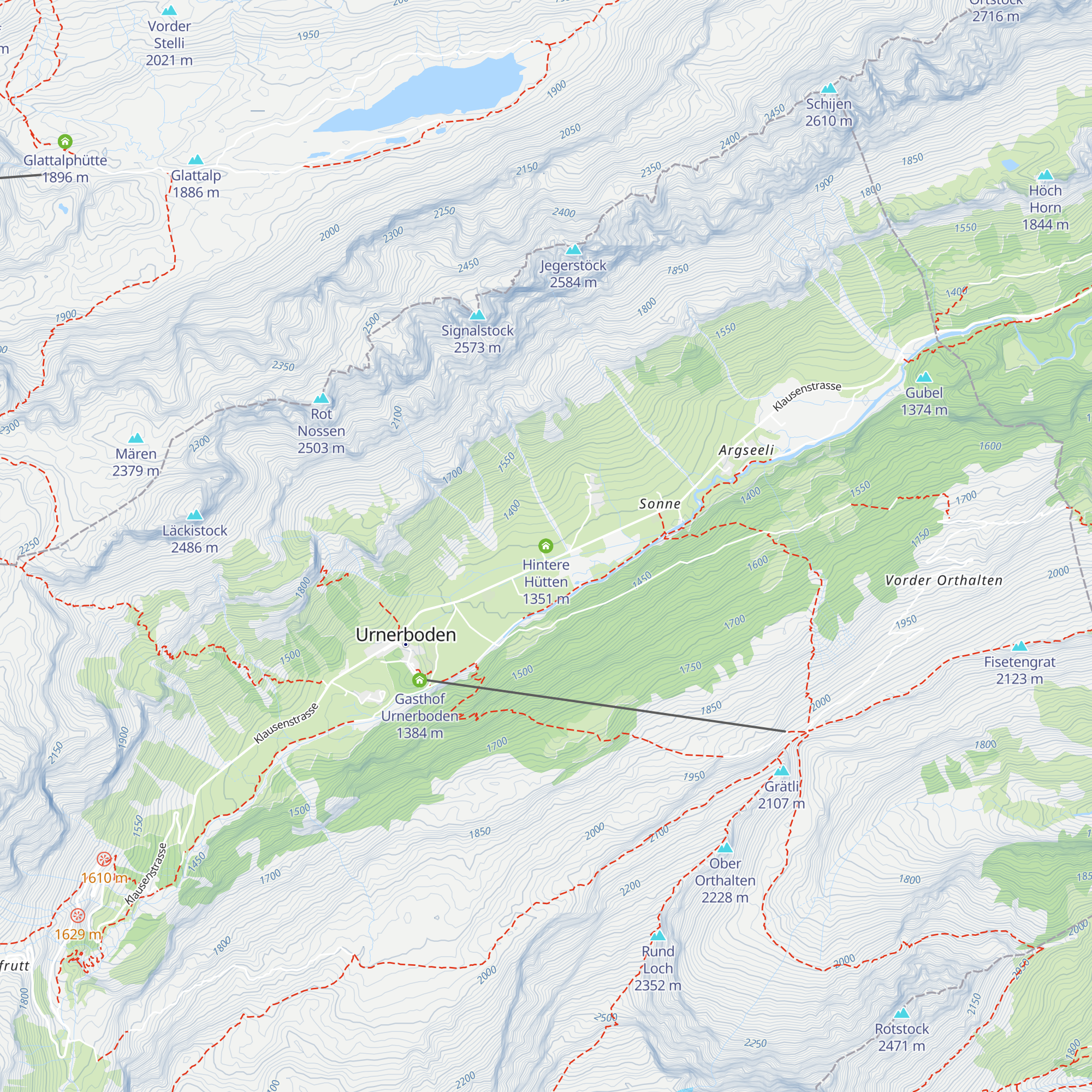 Hintere Hütten map