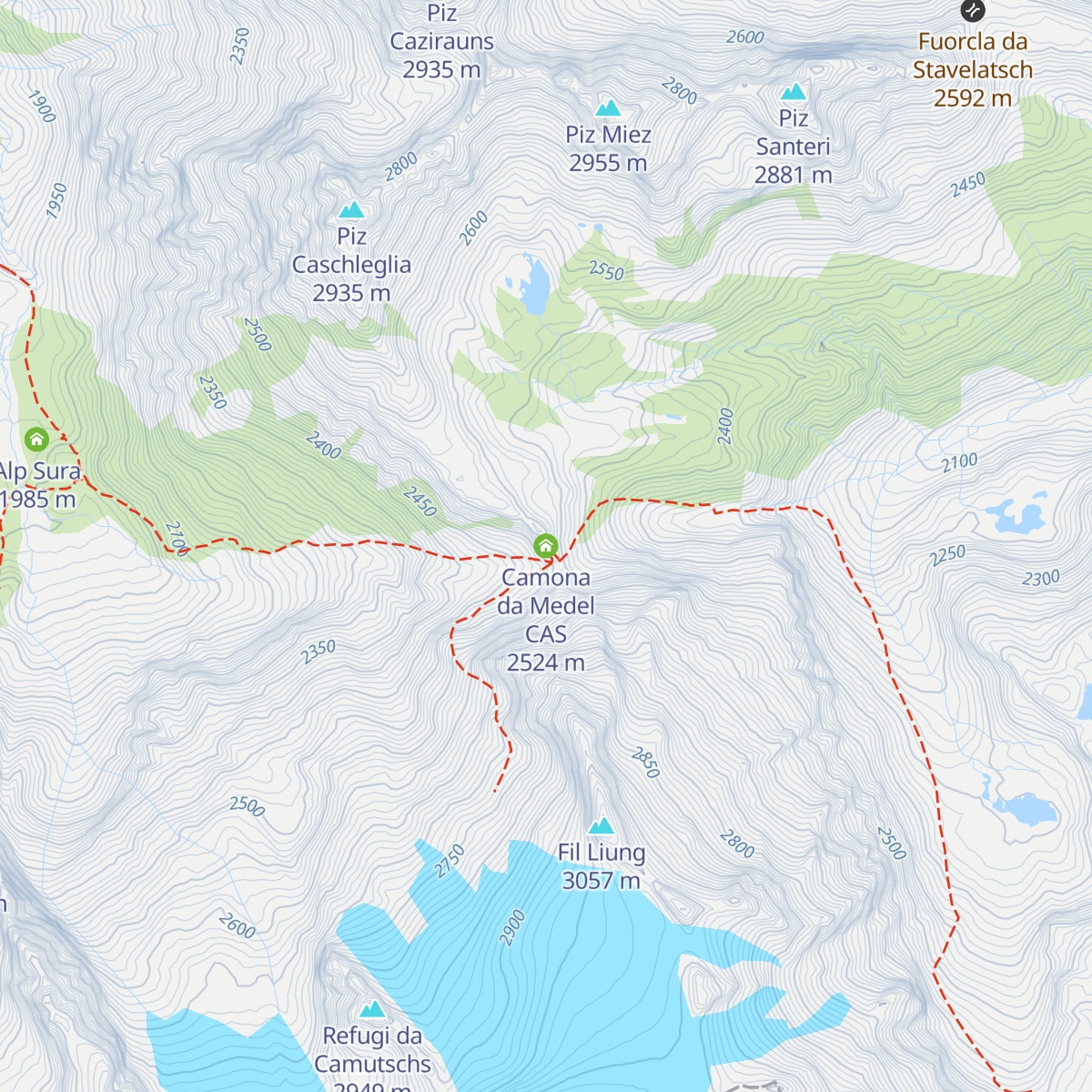 Camona da Medel CAS map