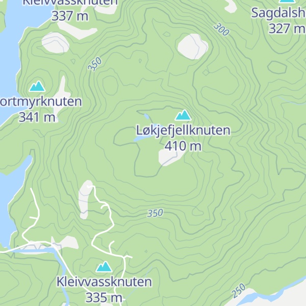 Map of Løkkjefjell