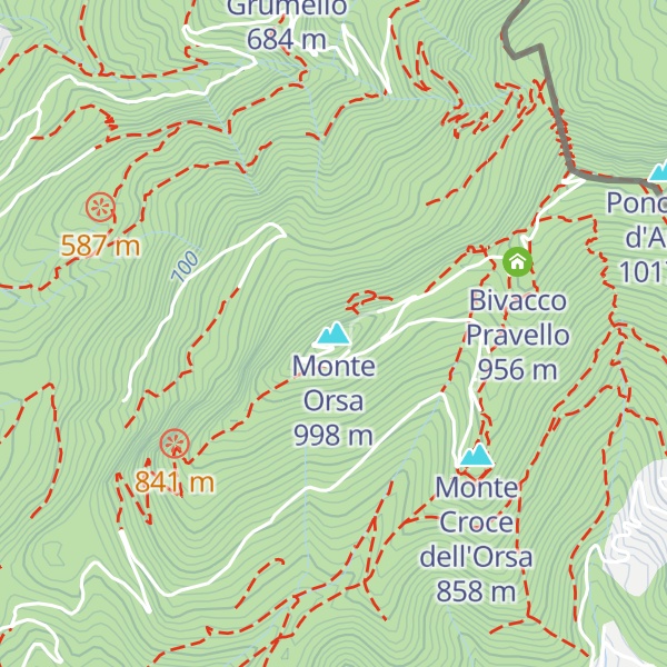 Map of Monte Orsa