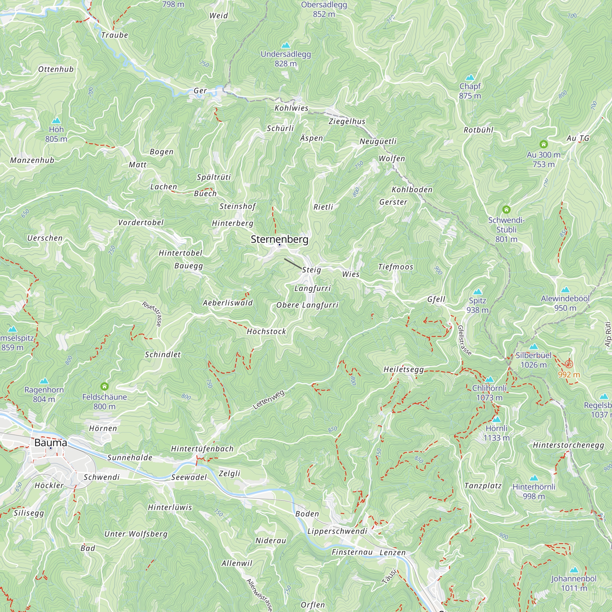Pro Senectute Sternenberg map