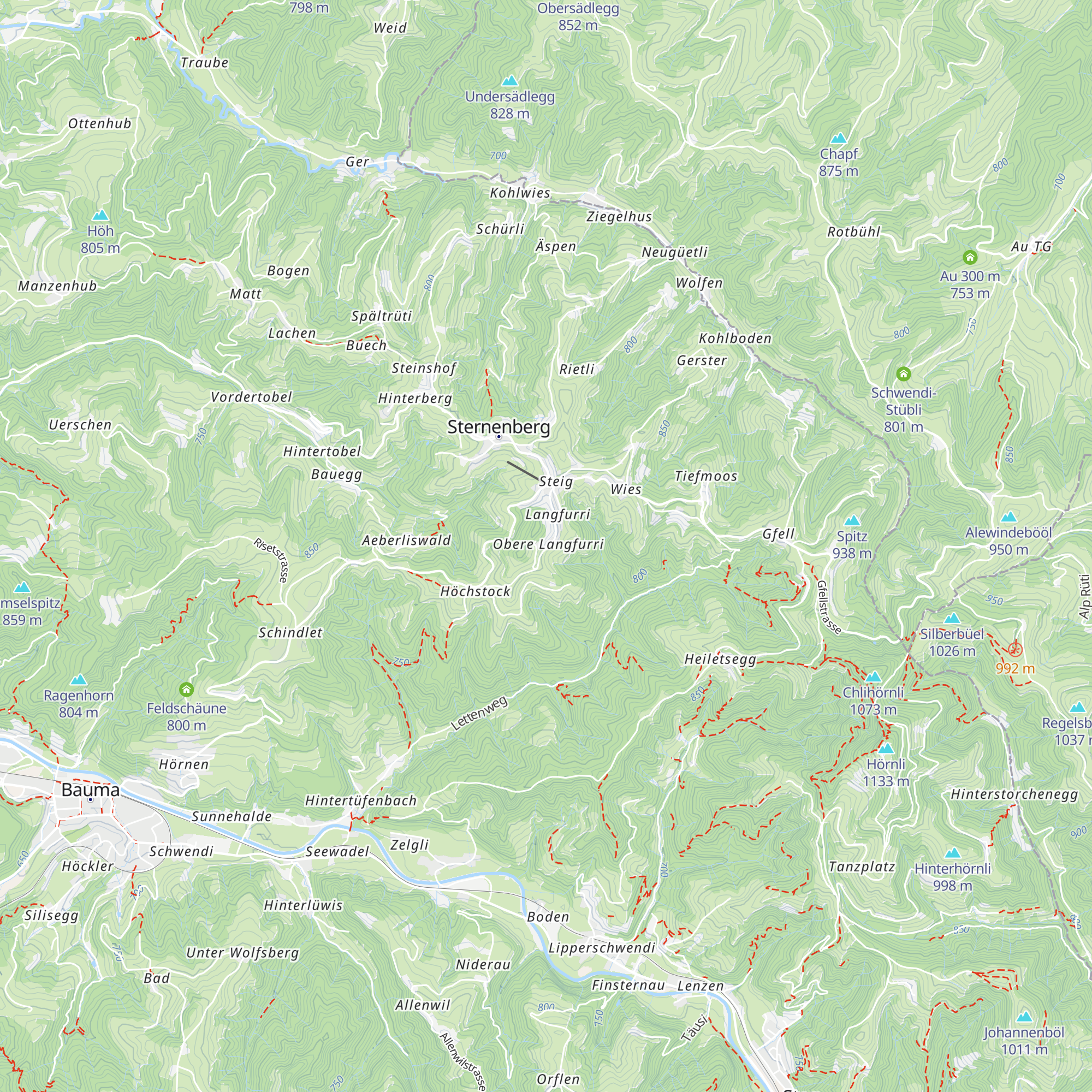 Pro Senectute Sternenberg map