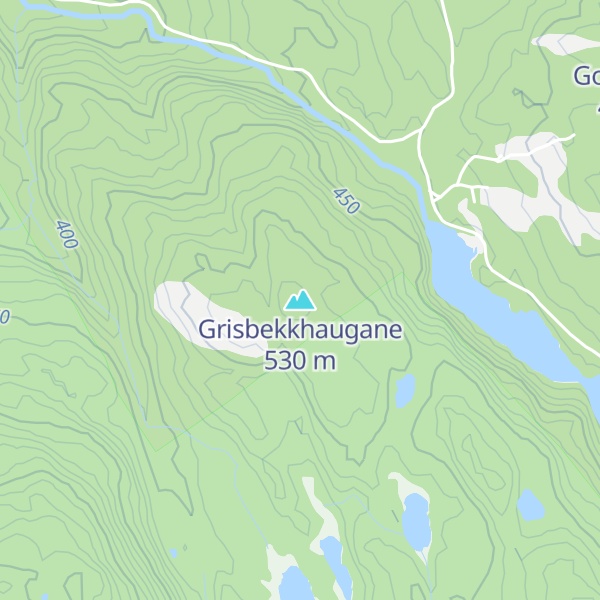 Map of Grisbekkhaugane