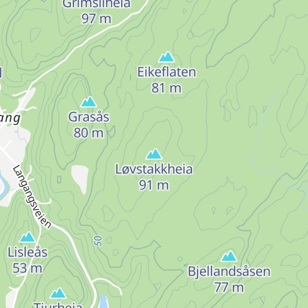Map of Løvstakkheia