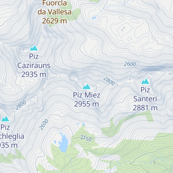 Map of Piz Miez