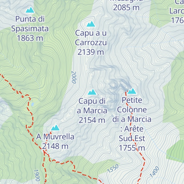 Map of Capu di a Marcia