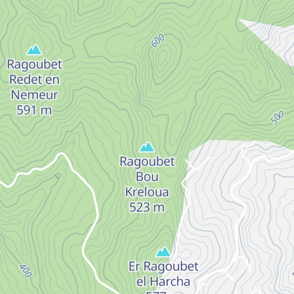 Map of Ragoubet Bou Kreloua
