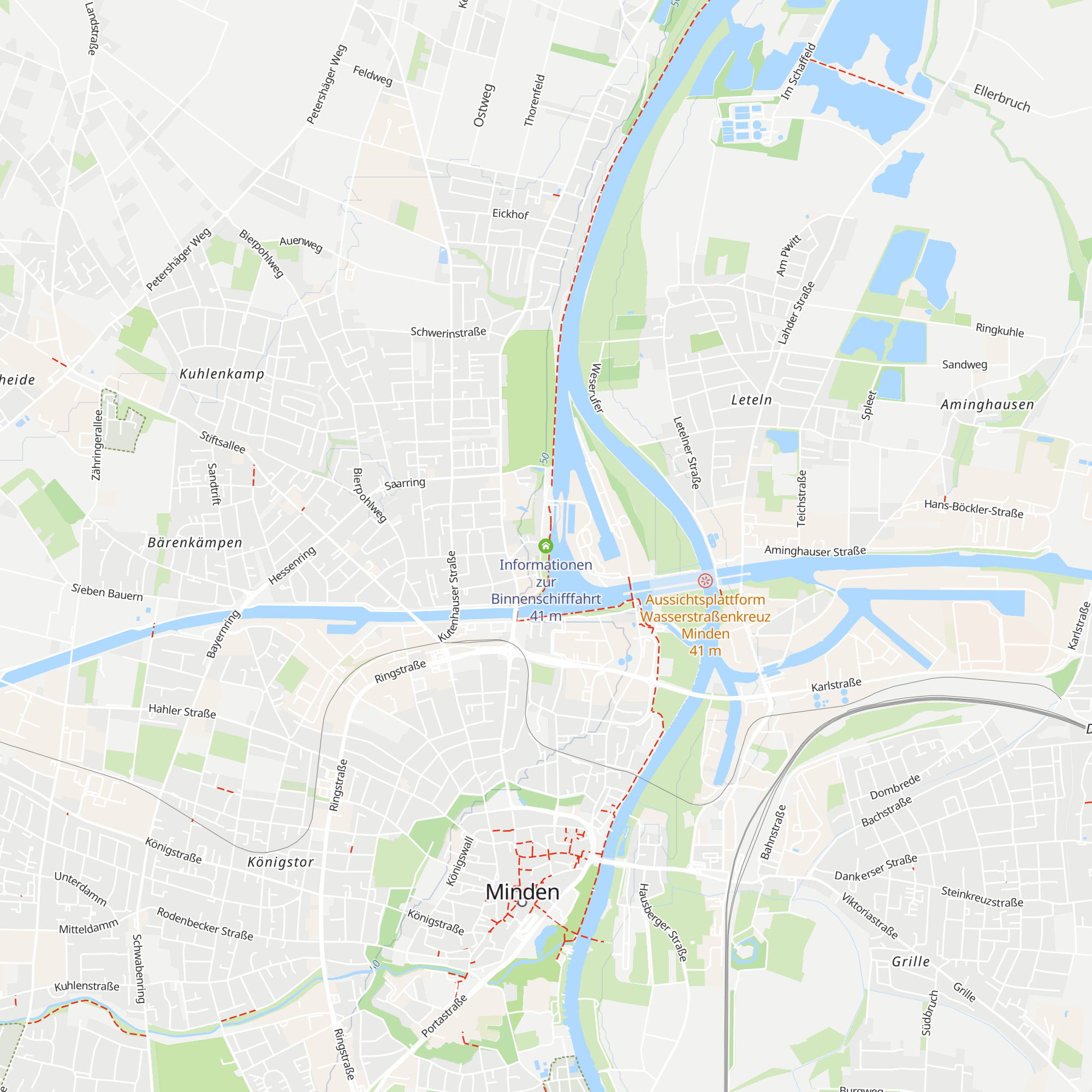 Informationen zur Binnenschifffahrt map