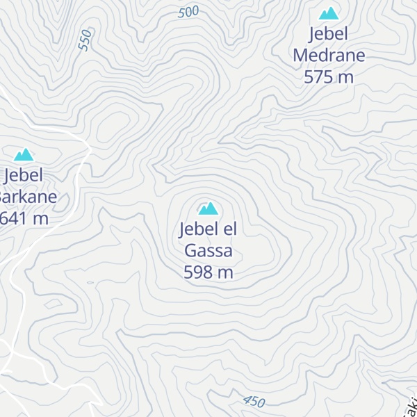 Map of Jebel el Gassa