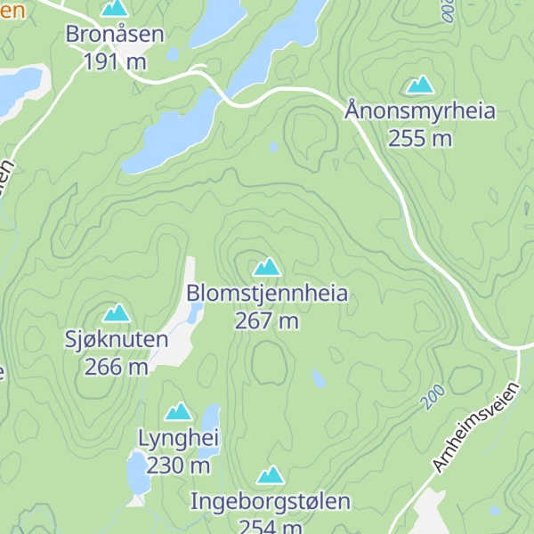 Map of Blomstjennheia
