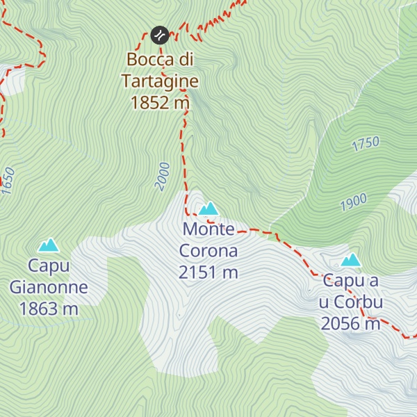 Map of Monte Corona