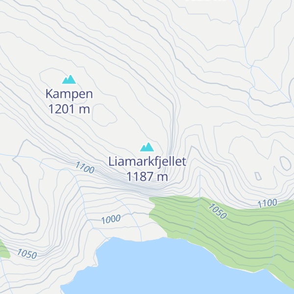 Map of Liamarkfjellet