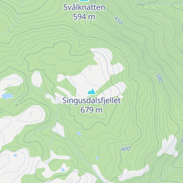 Map of Singusdalsfjellet