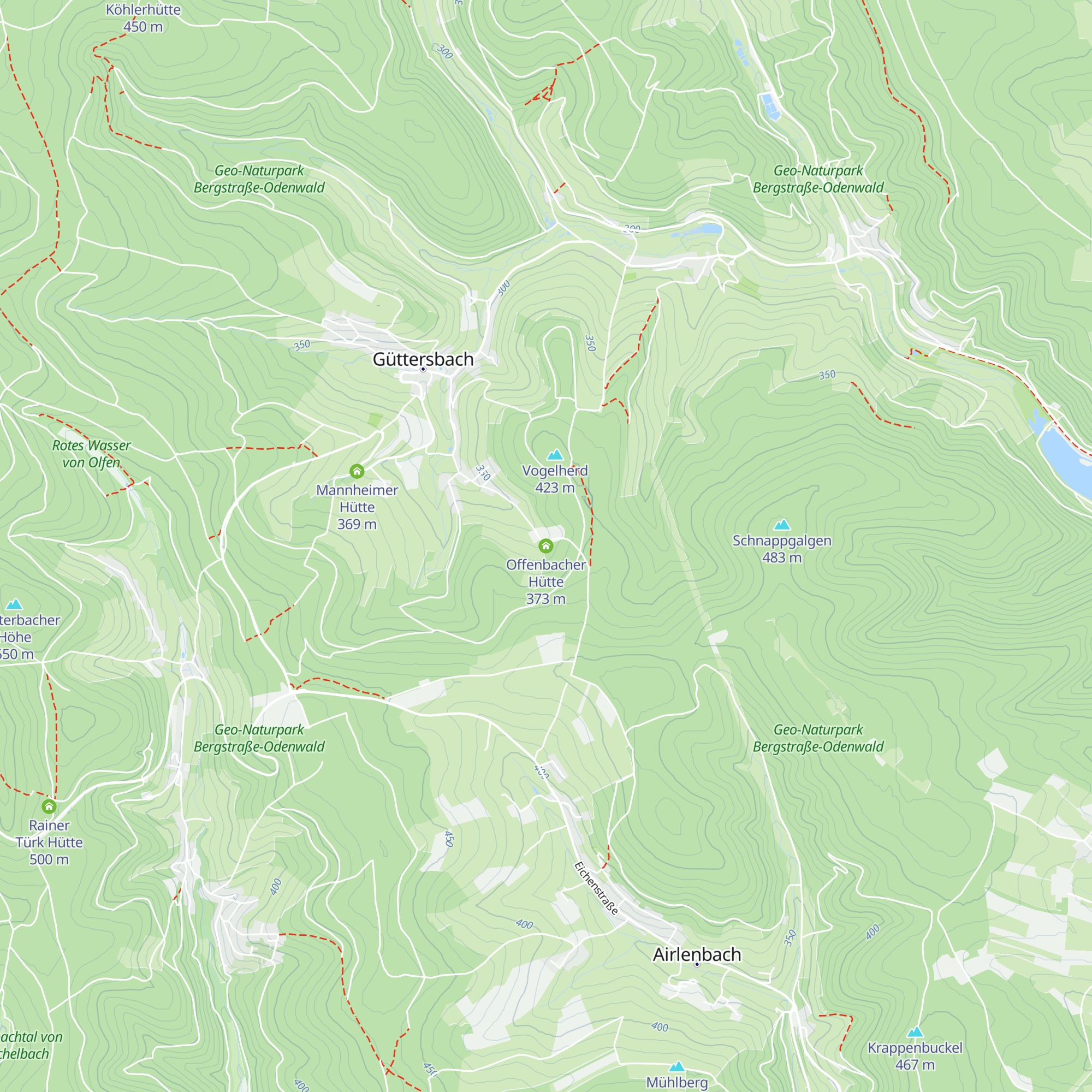 Offenbacher Hütte map
