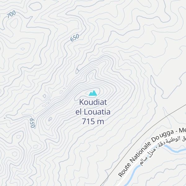 Map of Koudiat el Louatia