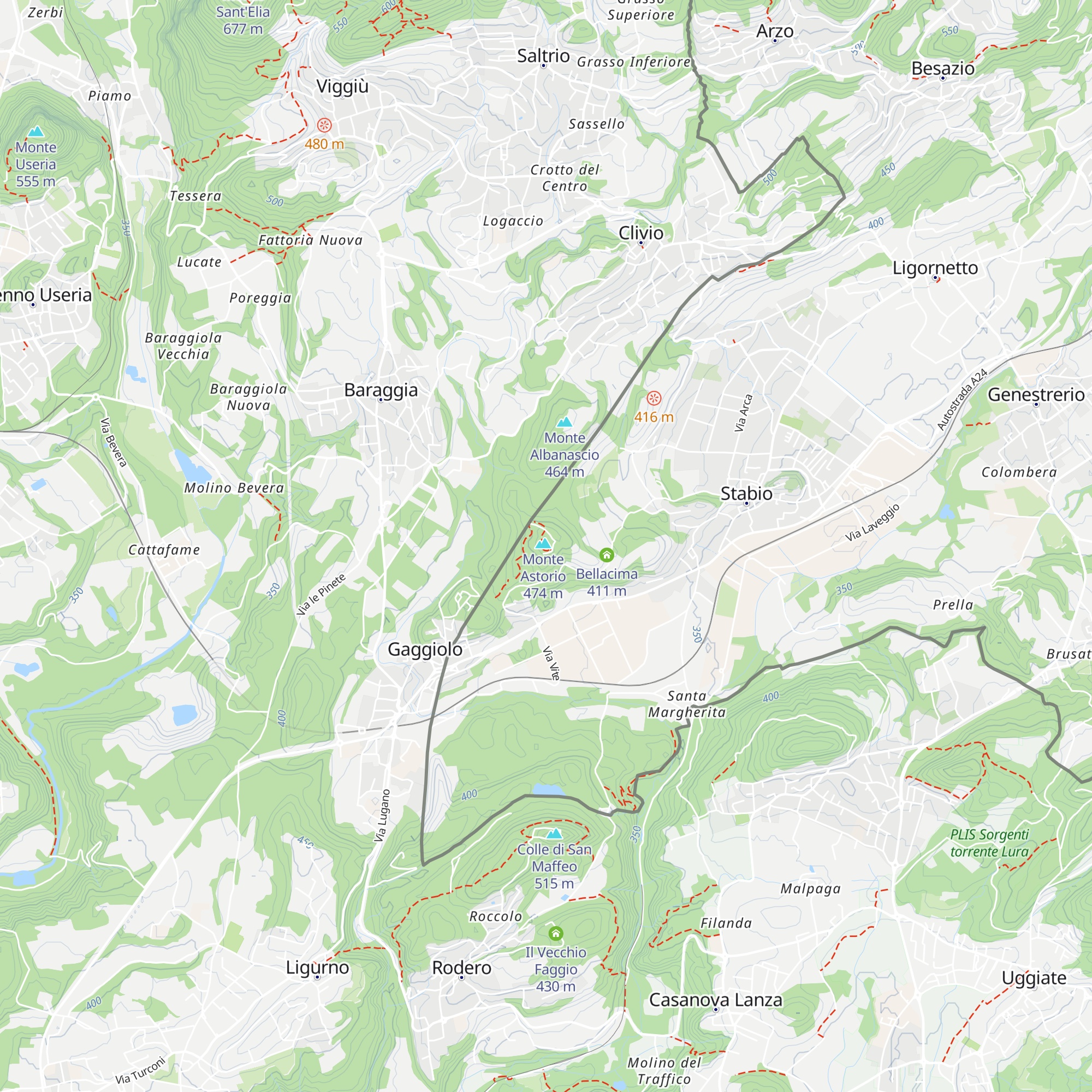 Acquedotto map
