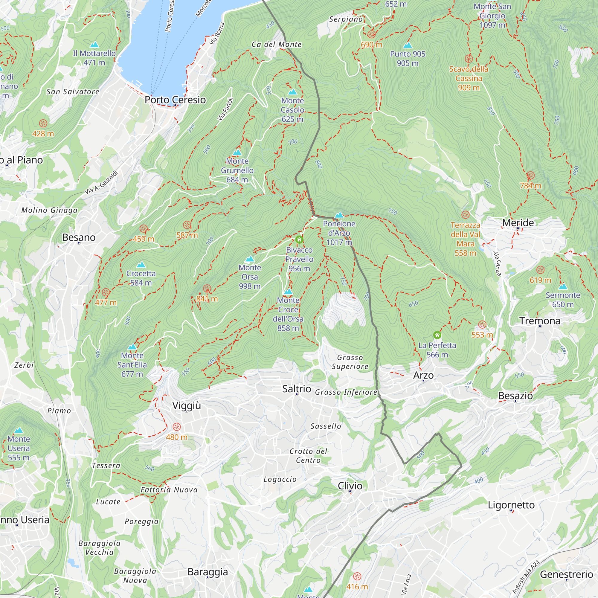 Cà dal cavadur map