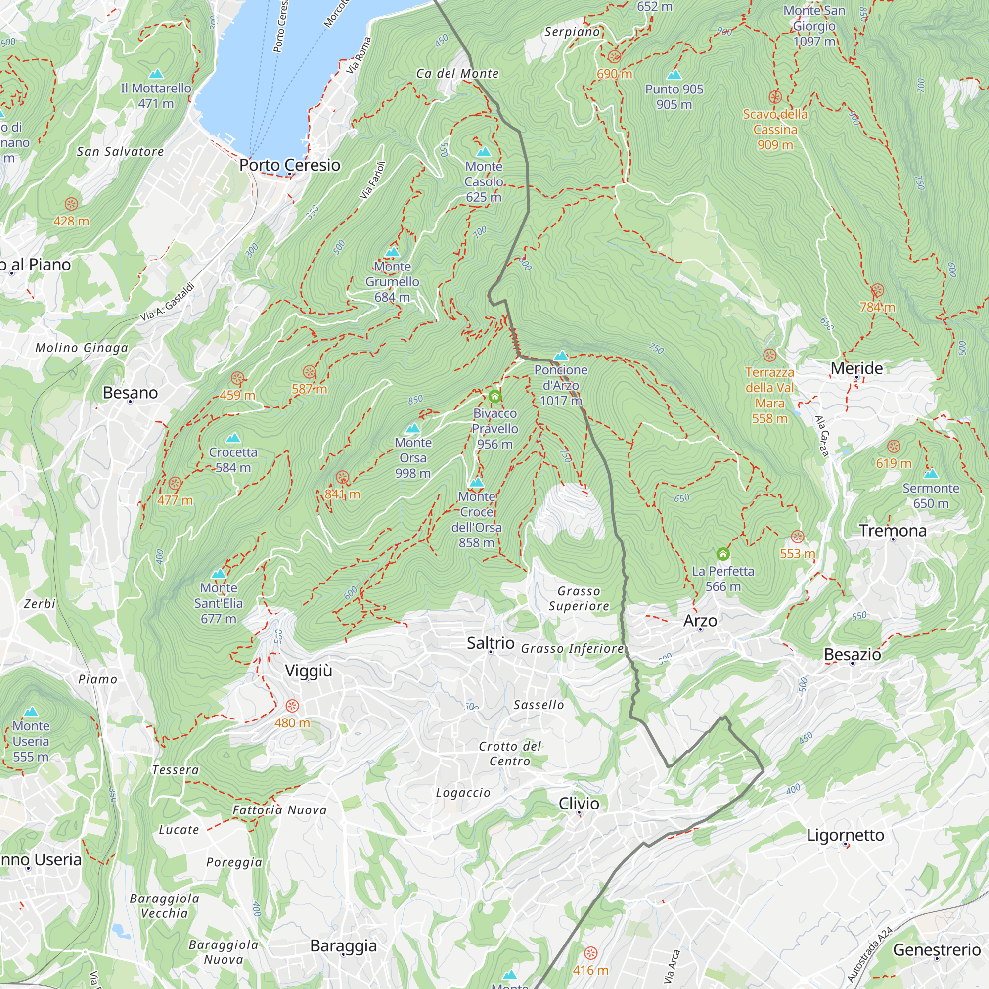 Cà dal cavadur map