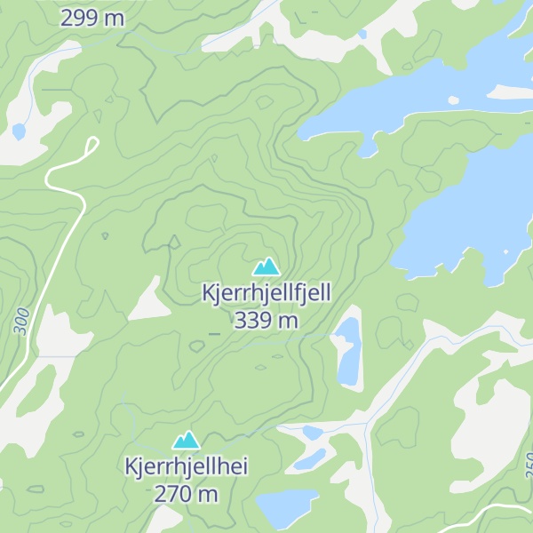 Map of Kjerrhjellfjell