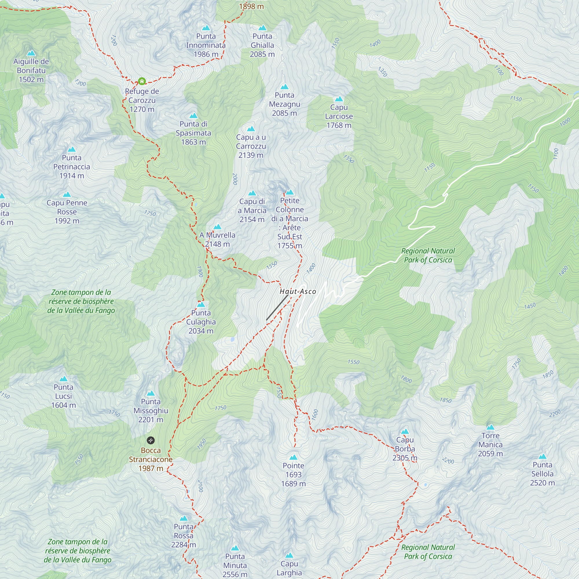 Refuge d'Ascu-Stagnu map