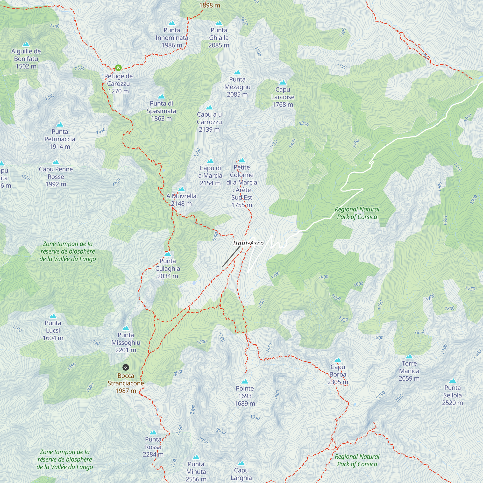 Refuge d'Ascu-Stagnu map