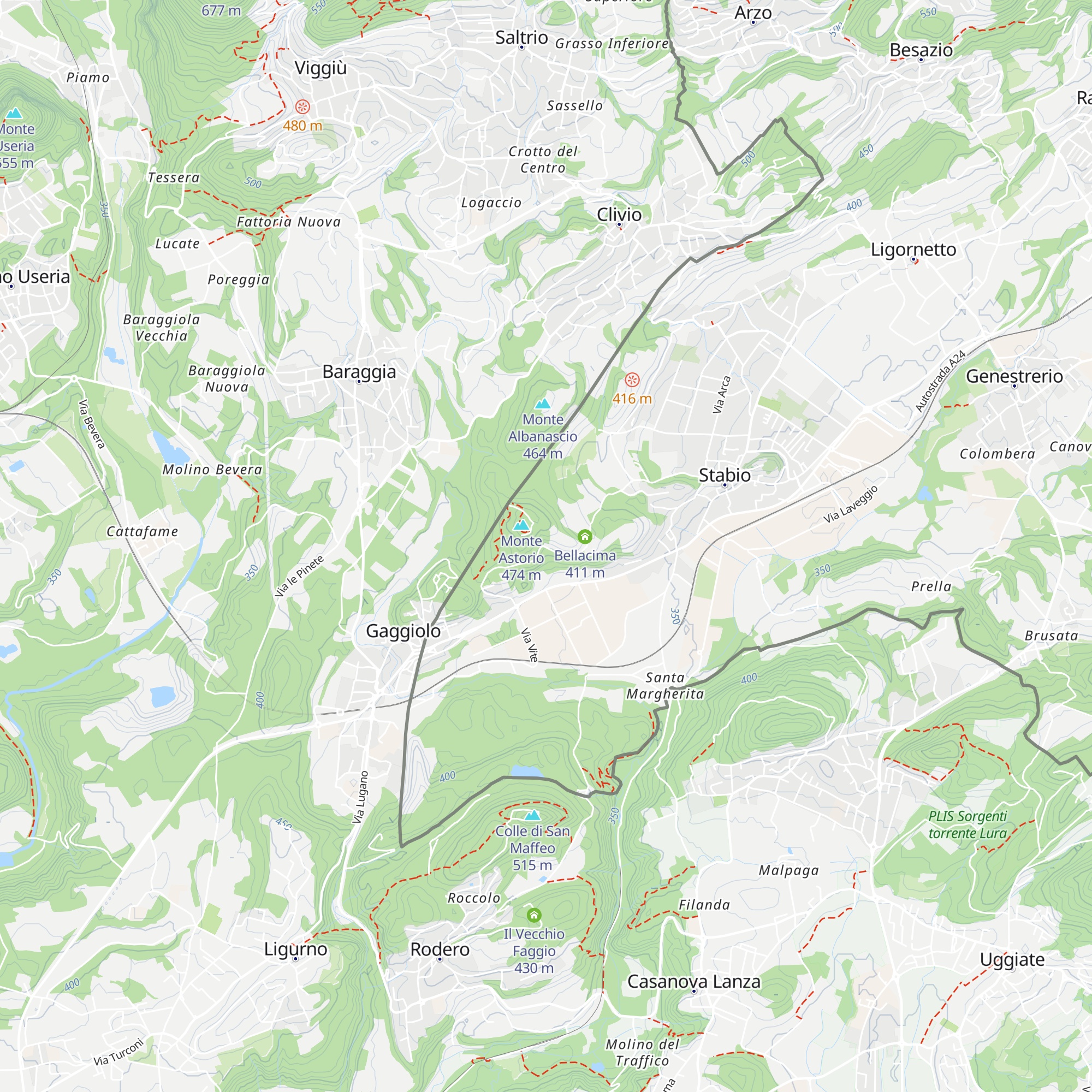 Acquedotto map