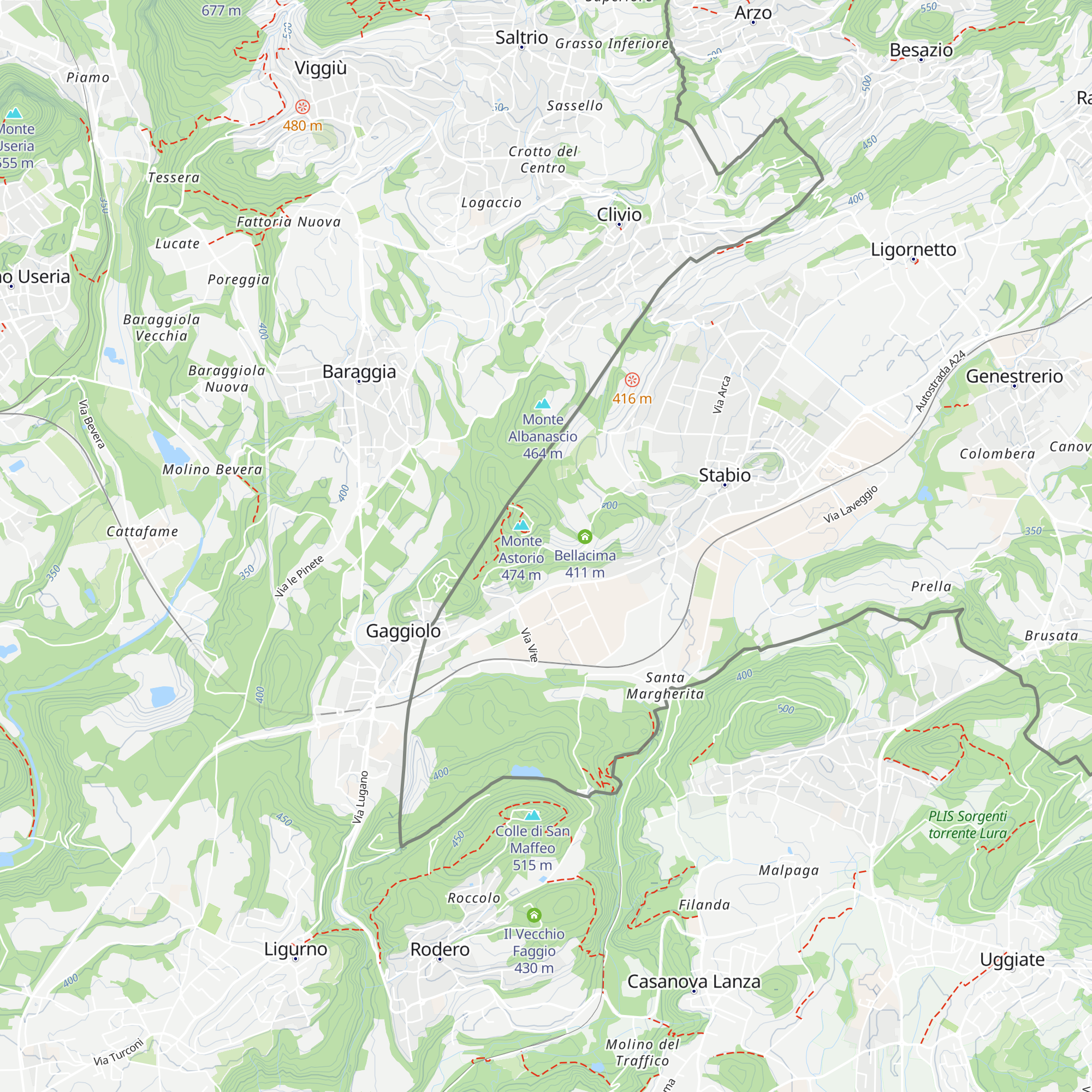 Acquedotto map