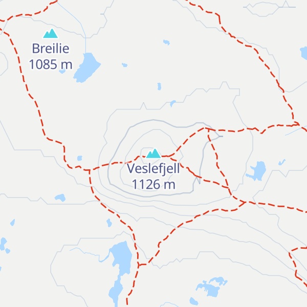 Map of Veslefjell
