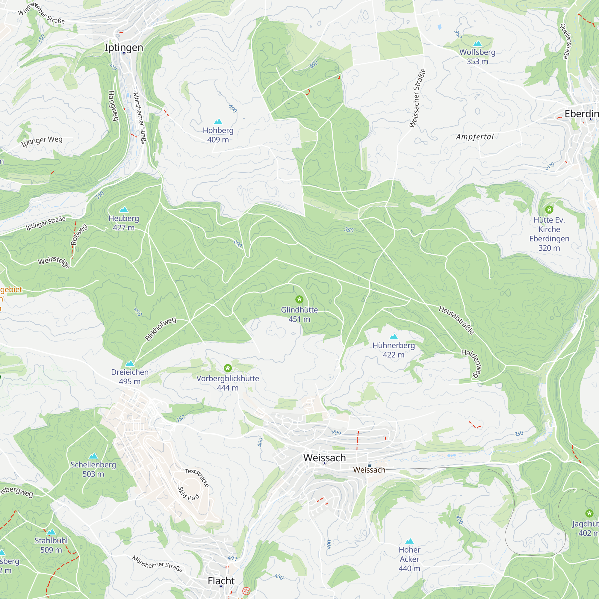 Glindhütte map