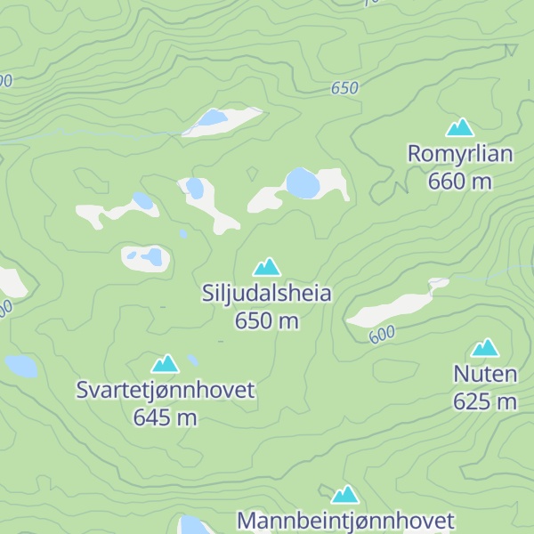Map of Siljudalsheia