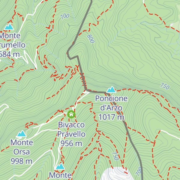 Map of Monte Pravello
