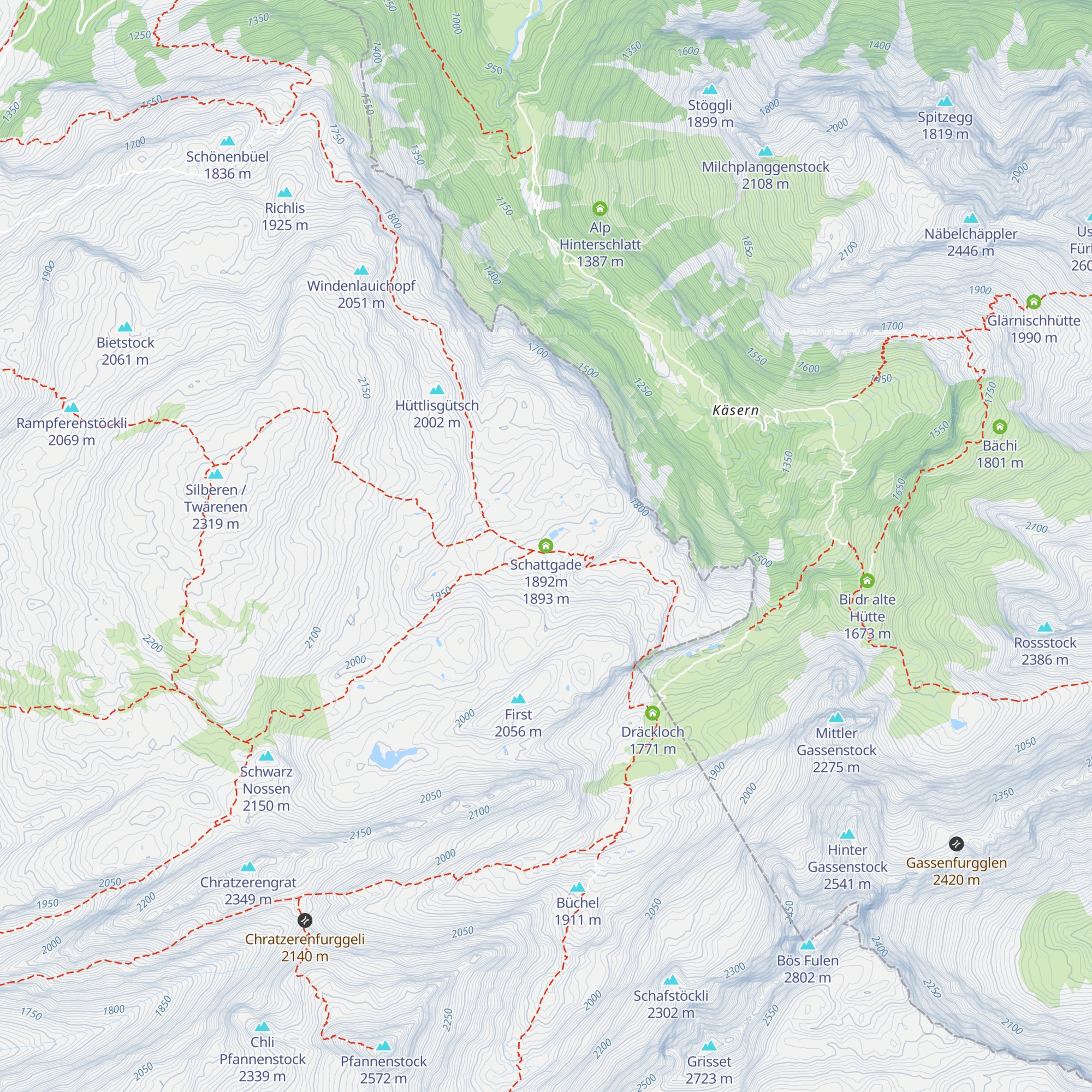 Schattgade 1892m map