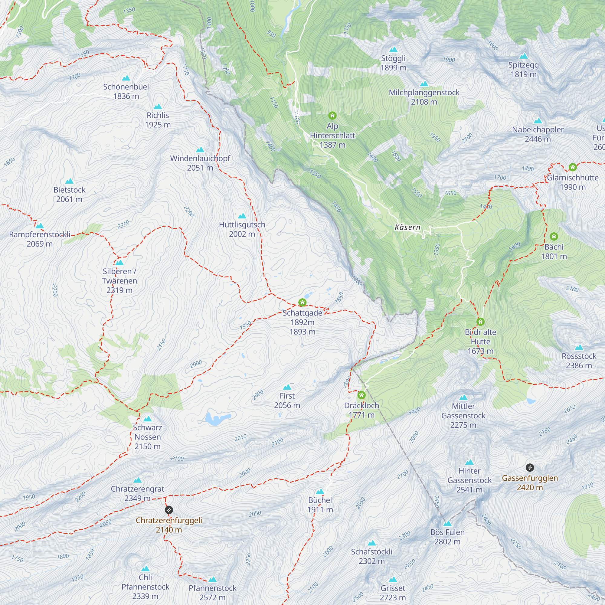 Schattgade 1892m map