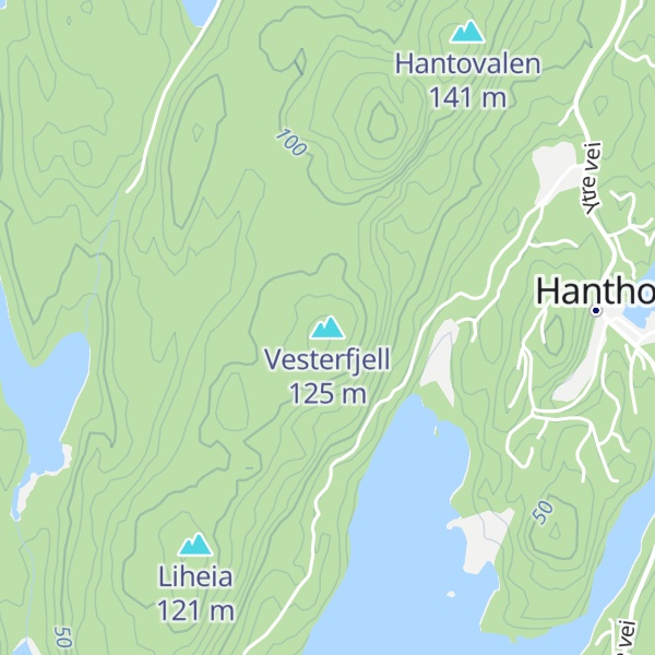 Map of Vesterfjell