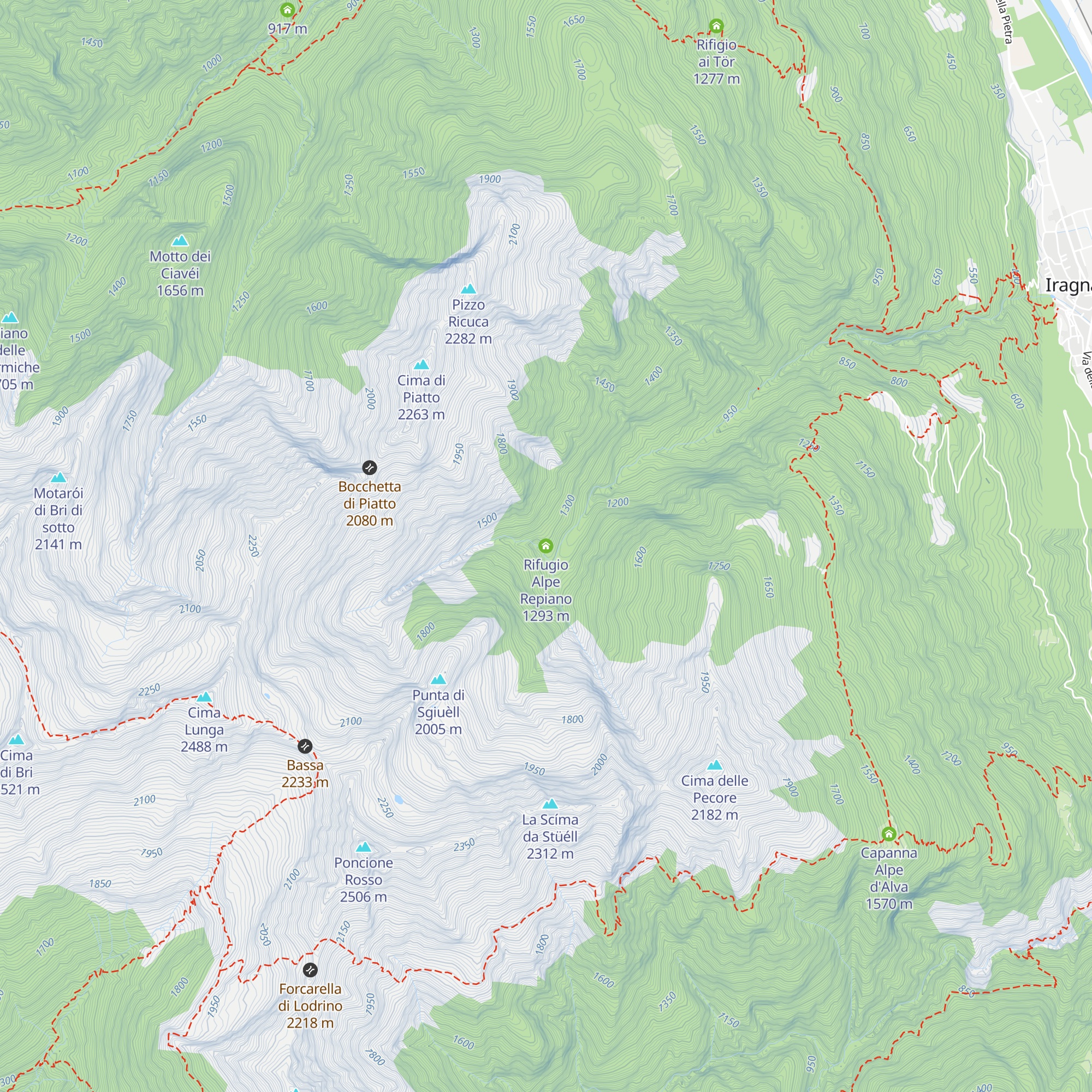 Rifugio Alpe Repiano map