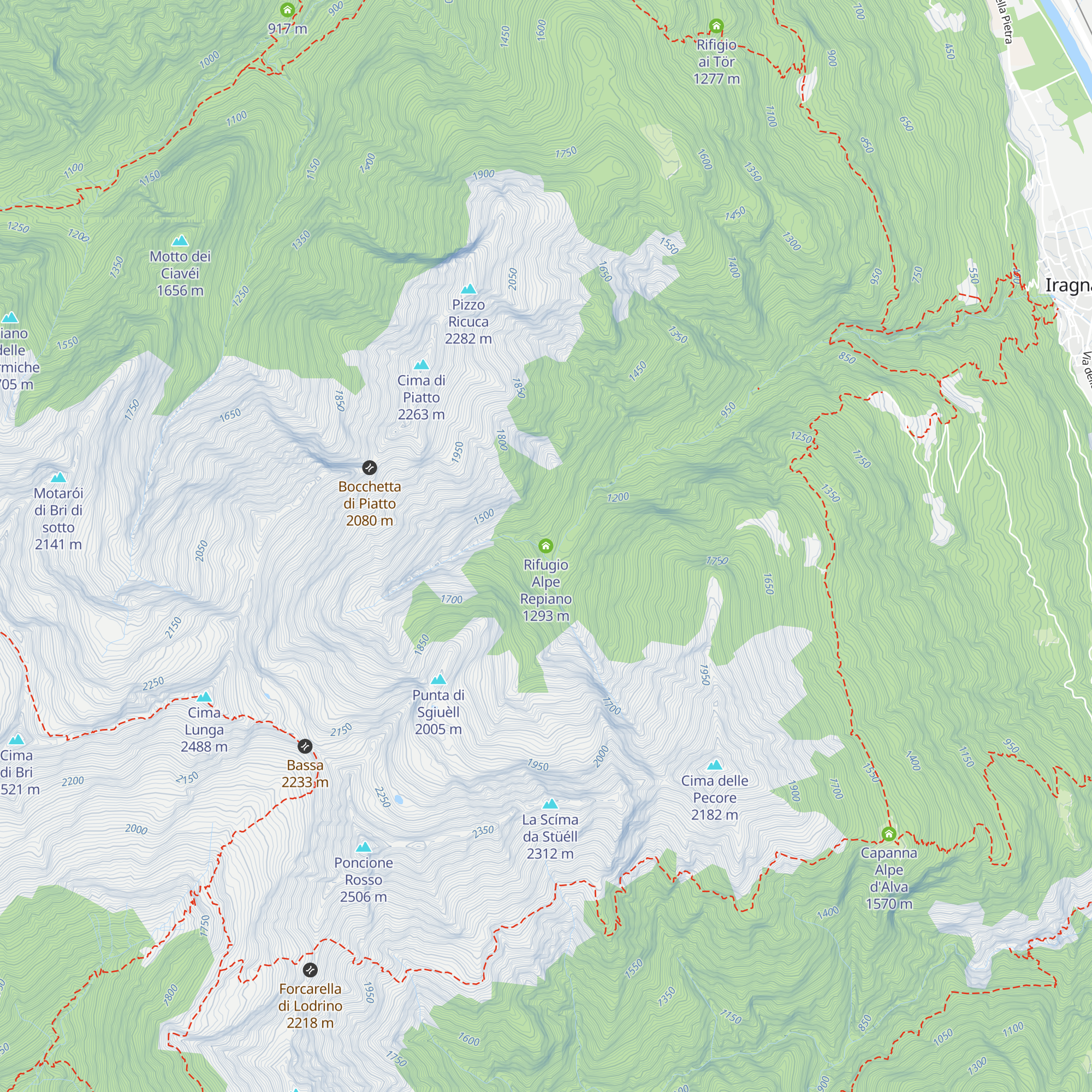 Rifugio Alpe Repiano map