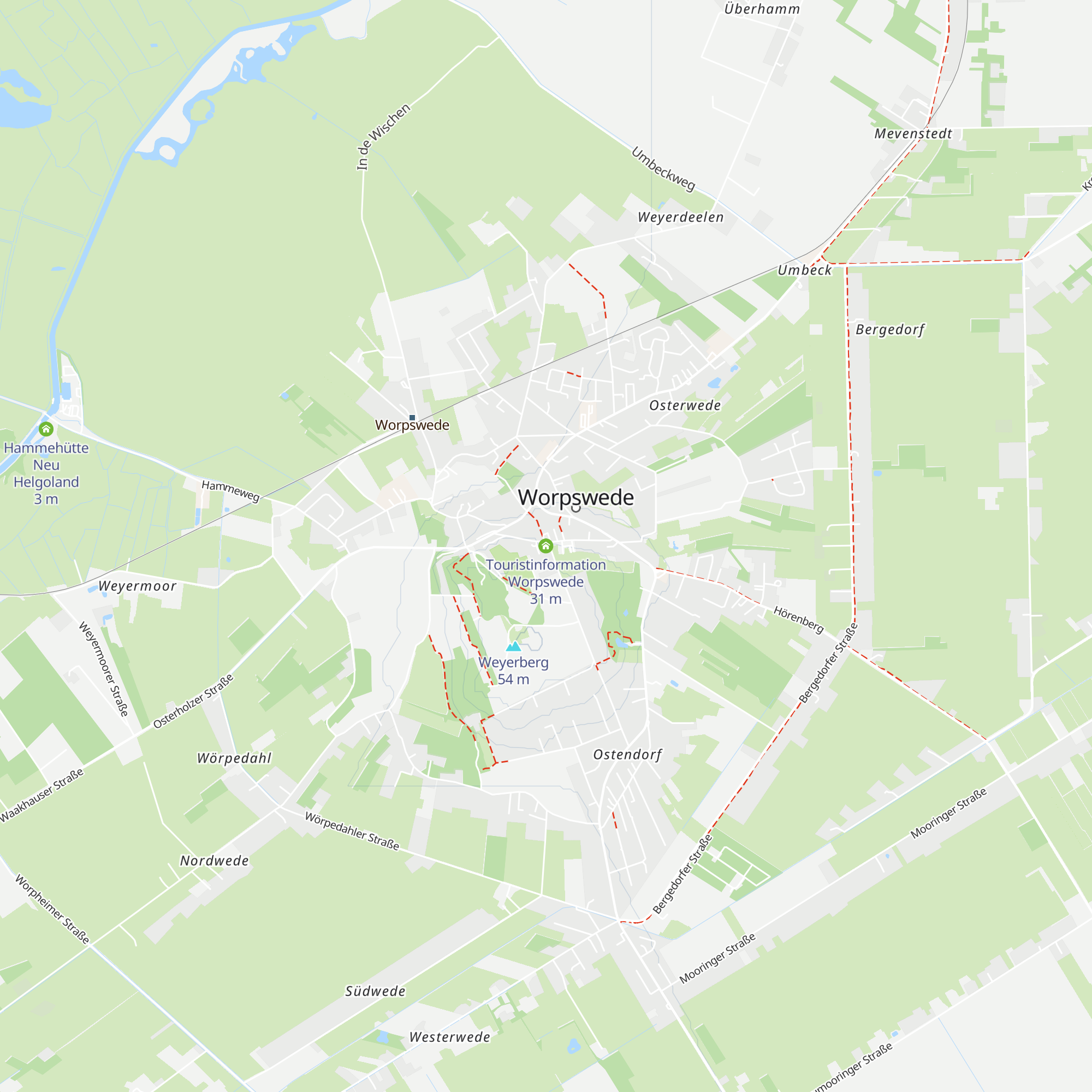 Touristinformation Worpswede map