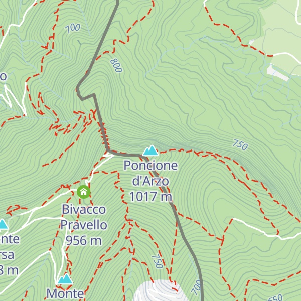 Map of Poncione d'Arzo