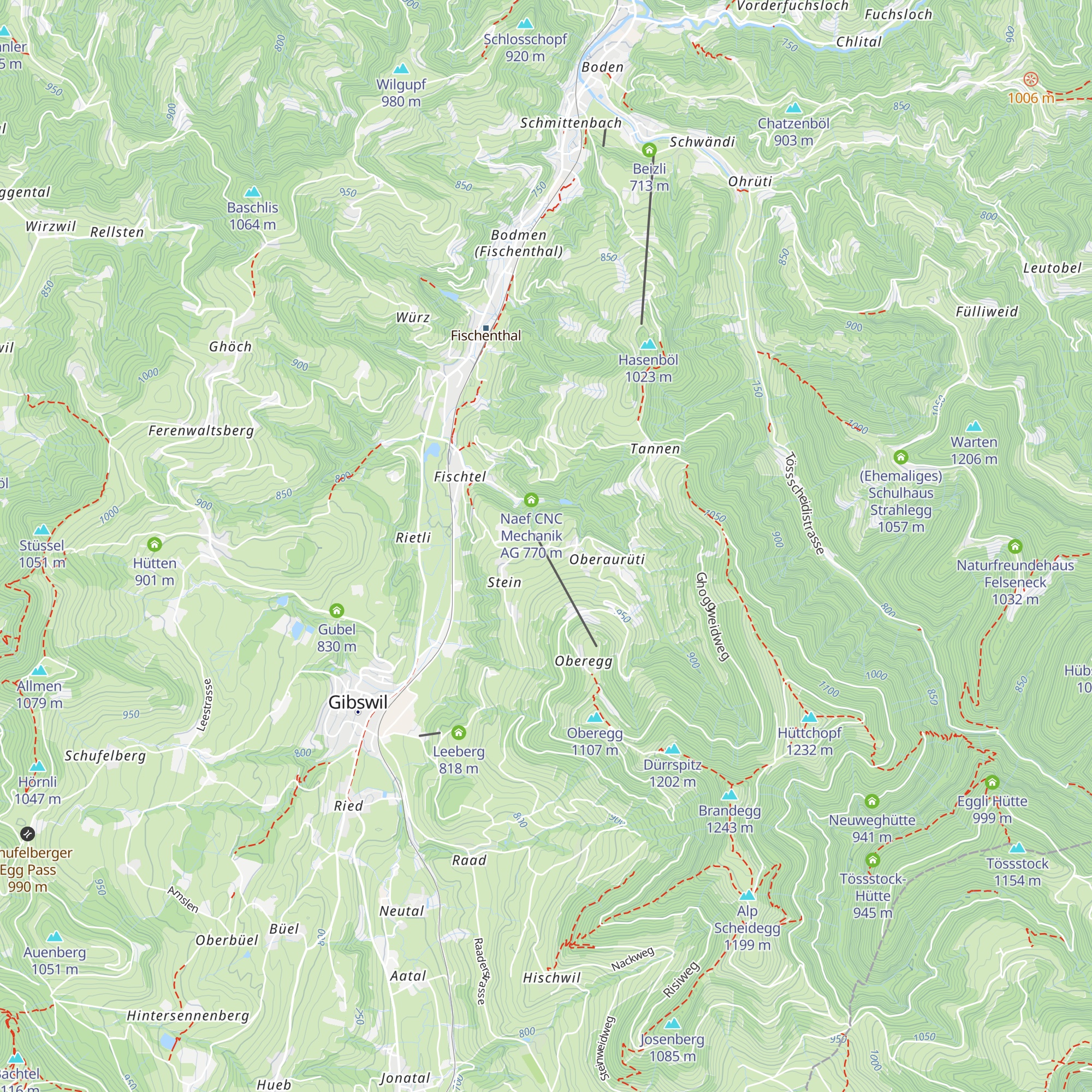 Skilift Fischenthal map