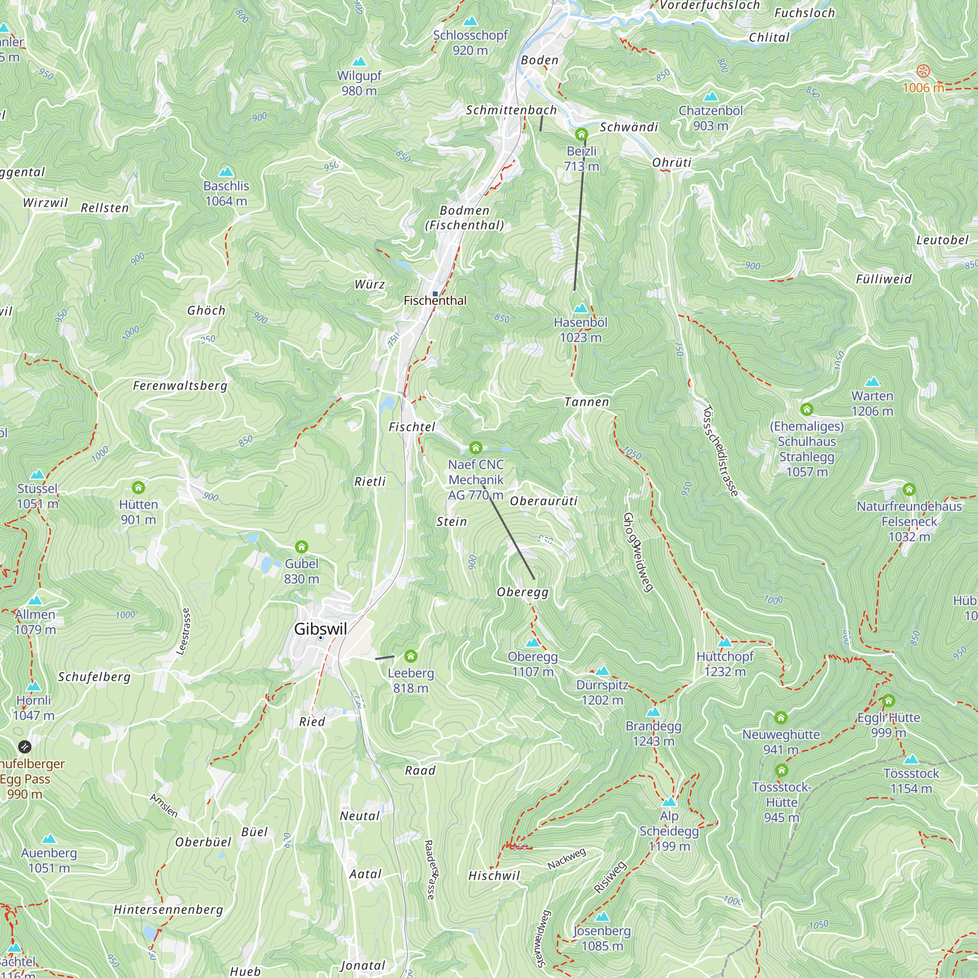 Skilift Fischenthal map
