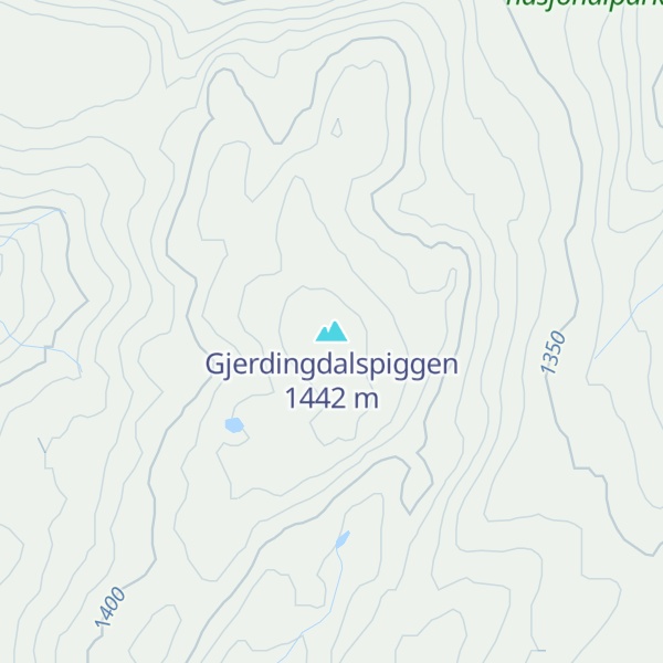 Map of Gjerdingdalspiggen