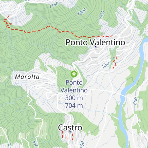 Map of Ponto Valentino 300 m