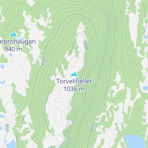 Map of Torvelifjellet
